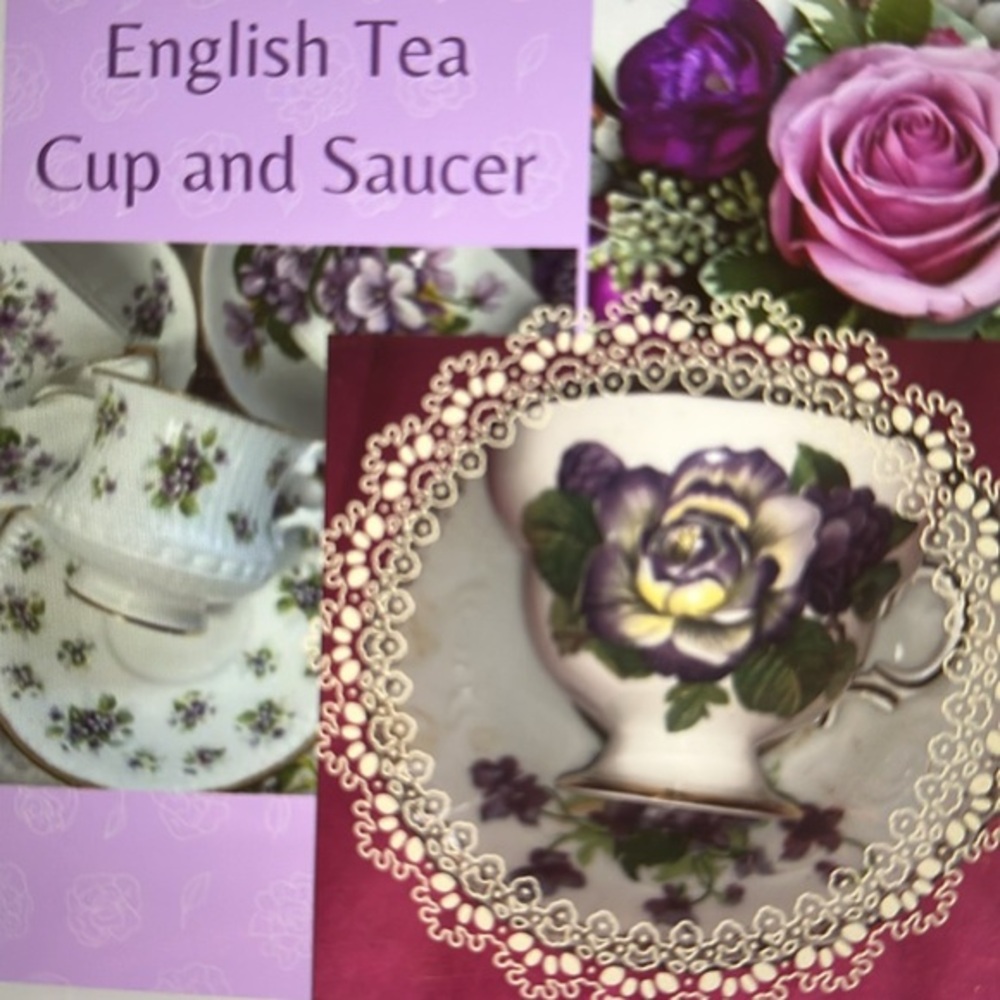 Tea cup and saucer, fine bone china, Queens Floral